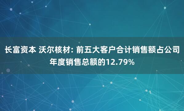 长富资本 沃尔核材: 前五大客户合计销售额占公司年度销售总额的12.79%