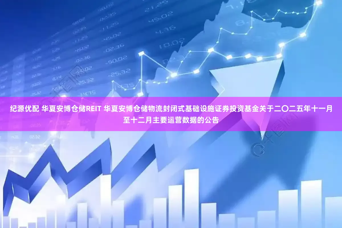 纪源优配 华夏安博仓储REIT 华夏安博仓储物流封闭式基础设施证券投资基金关于二〇二五年十一月至十二月主要运营数据的公告